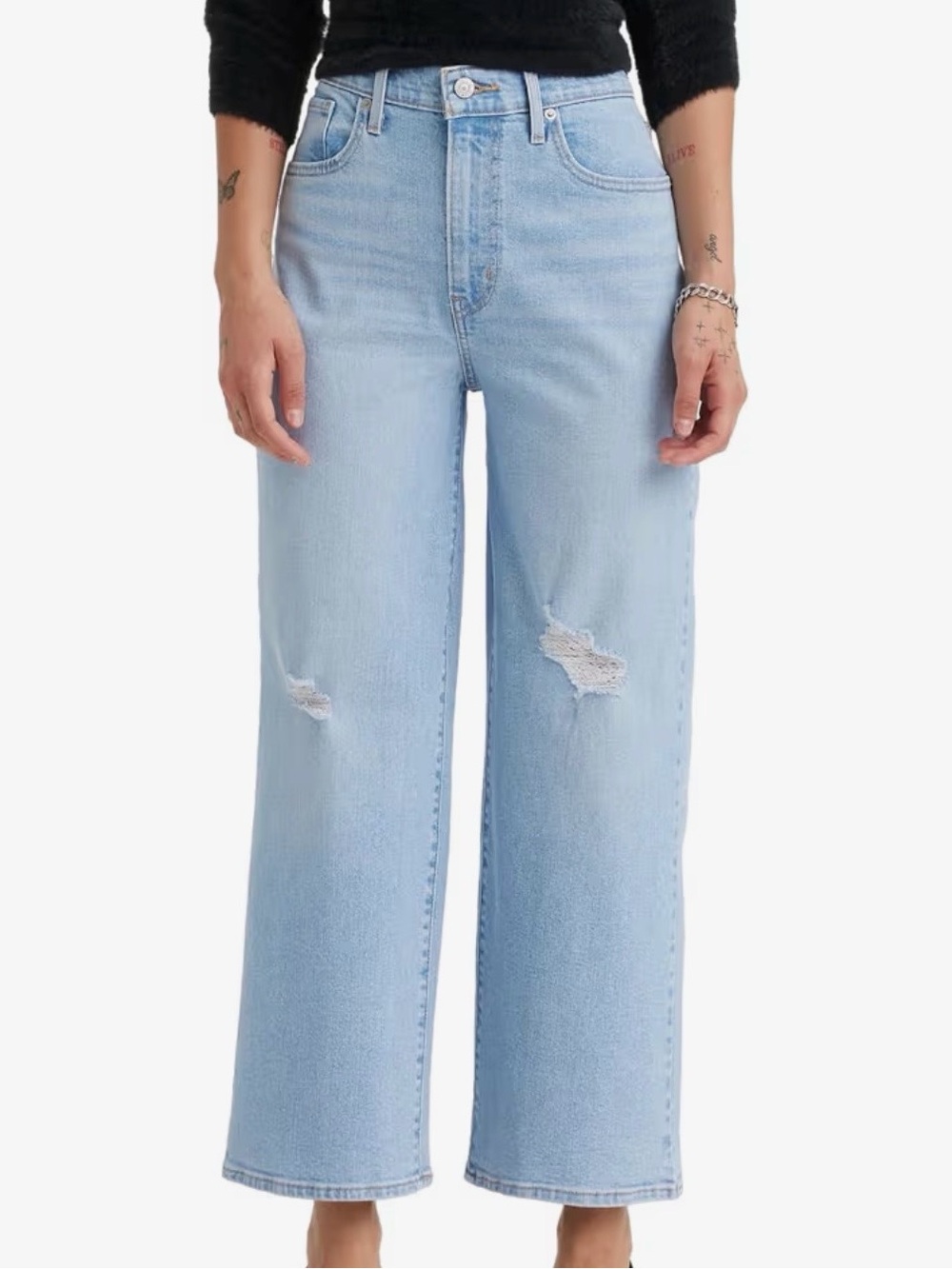 Levi’s High-Rise Wide Leg Light Wash Jeans Size 25